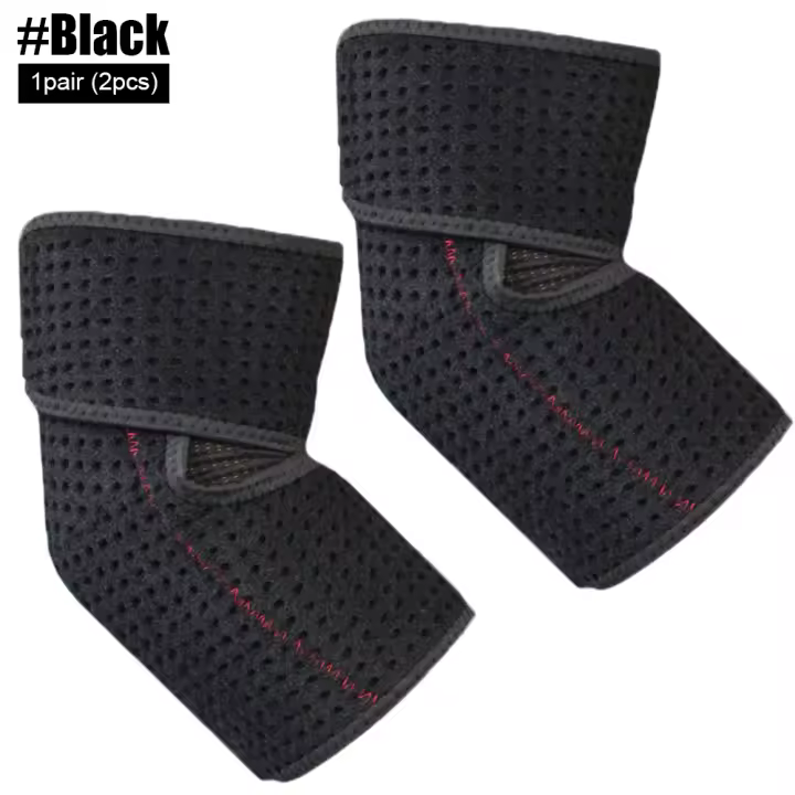 2Pcs Sports Compression Elbow Support Brace Adjustable Training Elbow Wrap Arm Band for Golfer, Bursitis, Tendonitis, Joint Pain - 1