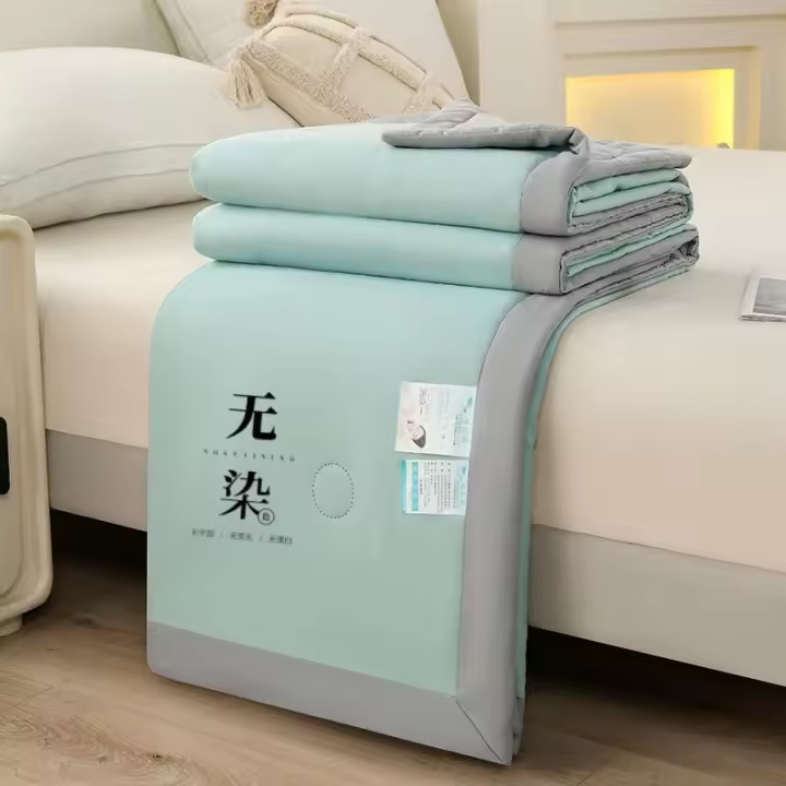 Adecuado para la piel Ins aire acondicionado nuevo dormitorio de algodón lavado clase A ropa de cama individual de verano fresco - 1