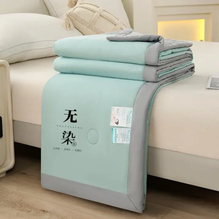 Adecuado para la piel Ins aire acondicionado nuevo dormitorio de algodón lavado clase A ropa de cama individual de verano fresco - 1