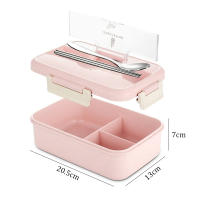 Fiambrera con cuchara, palillos, vajilla de paja de trigo, contenedor de almacenamiento de alimentos para niños, caja de Bento para la escuela y la Oficina, microondas, nuevo - details 11