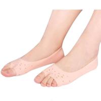 Anti agrietamiento suela de humedad silicona punta abierta Anti secura cuidado de los pies tacones zapatos plantilla Gel hidratante calcetines calcetines Boca de pescado - details 2