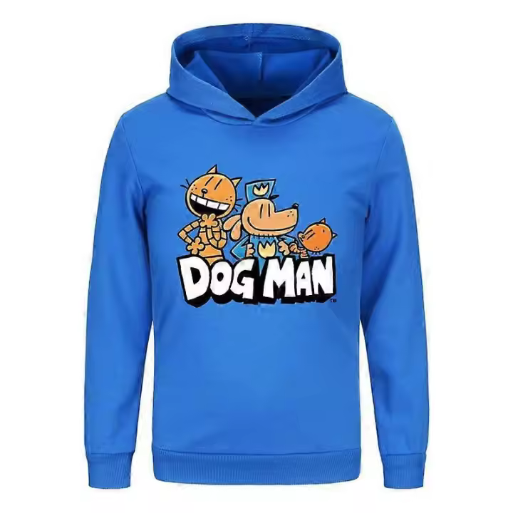 Niños Niños Niñas Perro Hombre Día Mundial del Libro Dogman Escuela Sudadera con capucha Camiseta con capucha Top BSSM - 1