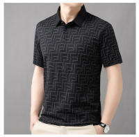 Polo de Moda de Verano para Hombres Alta Gama, Estampado, Manga Corta, Transpirable, Doble Apertura - details 8