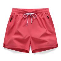 Pantalones cortos de playa con cordón en la cintura con estampado de letras para hombre, pantalones cortos casuales, transpirables, cómodos, con bolsillo con cremallera para verano, pantalones cortos para hombre, pantalones cortos para vacaciones en la pl - details 0