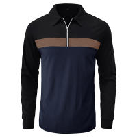 Polo camiseta de hombre 2023 otoño e invierno nueva solapa color a juego POLO camisa de comercio exterior de hombre manga larga - details 2