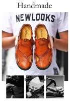 Sandalias de verano para hombre, sandalias de cuero para hombre, sandalias romanas clásicas, zapatillas suaves para exteriores, sandalias de goma para playa para hombre, sandalias de Trekking - details 5