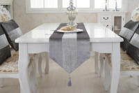 Corredor de Mesa de Terciopelo Plateado Moderno ANUMEI Cubierta de Mesa Gris Negro Decorativo Material Poliéster Hecho en China - details 29