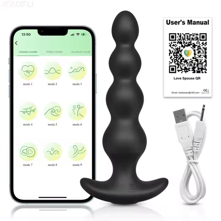 Leten APP cuentas vibratorias Butt Plug para hombres mujeres Gay juguetes sexuales flexibles bala vibrador masajeador de próstata bolas anales eróticas - 1