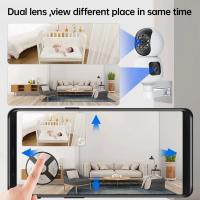 Cámara PTZ 2K de 4MP, lente Dual, IP, WIFI, cámara de vigilancia inalámbrica de seguridad para el hogar inteligente, Audio bidireccional, Monitor para bebés y mascotas, cámara de cuidado Pro - details 3