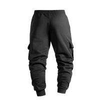 Pantalones Cargo para Hombres Cintura Elástica, Estilo Deportivo Casual, Ropa de Gimnasio Fitness, Diseño Holgado - details 4