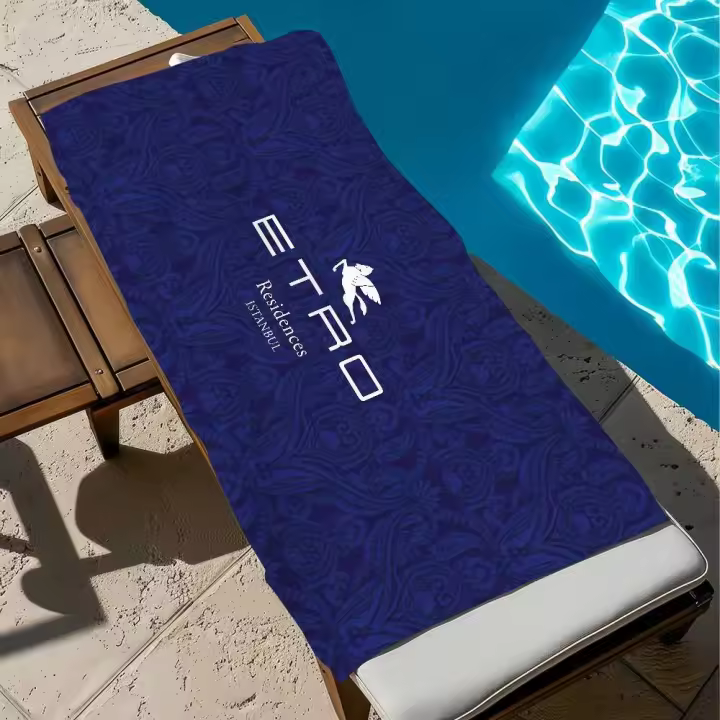 Moda e-etroS toalla piscina playa portátil secado rápido arena viajes al aire libre natación manta fina estera toallas de baño - 1