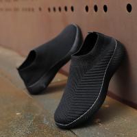 Zapatos de calcetines transpirables para mujer, zapatos deportivos suaves para caminar, zapatillas casuales de moda, negro - details 4