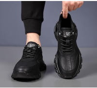 Primavera y otoño nuevos zapatos deportivos zapatos para correr de moda para hombres zapatos casuales negros con cordones zapatos para hombres jóvenes - details 1