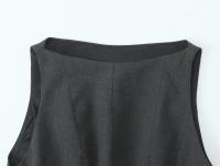 OUWU- Blusas Ajustadas Con Volantes Para Mujer, Cuello Redondo, Sin Mangas, Cremallera Lateral, Camisas Femeninas, Tops Elegantes, Moda - details 6