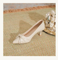 Temperamento tacones delgados tacones altos de las mujeres 2025 nueva falda desnuda hada suave cuero suave hermosa dama de honor zapatos. - details 30