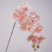 9 cabezas de mariposa Artificial, orquídea, tacto Real, alambre de hierro, forro interior, Phalaenopsis falsa, multicolor, 98cm, flor de simulación - details 3