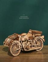 Rompecabezas de madera 3d para niños, conjunto de modelos de construcción mecánicos Montessori DIY, juguetes para construir motocicletas, dirigibles, coches, trenes - details 0
