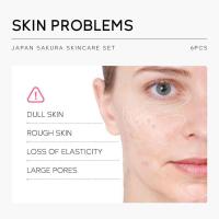 Sakura Skin Care Set 6 piezas Crema facial Suero Limpiador exfoliante Protector solar - details 9