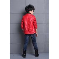 Chaqueta De Cuero Sintético Para Niñas Y Niños De 3-12 Años Cierre De Cremallera Con Cinturón Estilo Europeo Y Americano Para Todas Las Estaciones - details 5