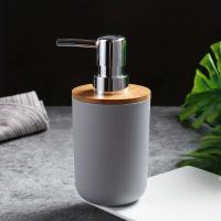 Dispensador de jabón de encimera de bambú, dispensador de loción orgánica resistente natural para cocina y baño - details 0