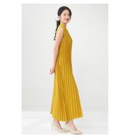 Vestido plisado para mujer, verano, nuevo, suelto, cuello en V, falda de talla grande, temperamento elegante - details 13