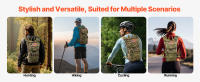 SucceBuy Mochila de hidratación, vejiga de agua de TPU de 3 litros, mochila táctica Molle para senderismo con almacenamiento para hombres y mujeres, mochila hidráulica para senderismo, correr, ciclismo, camping - details 5