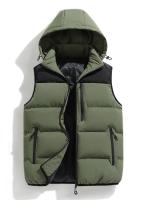 Hombre Chaleco Acolchado Chaleco de Poliéster con Capucha Impermeable, Acolchado, Diseño de Bloque de Color, Sin Mangas, Para Hombres y Mujeres Adecuado para Otoño/Invierno - details 4