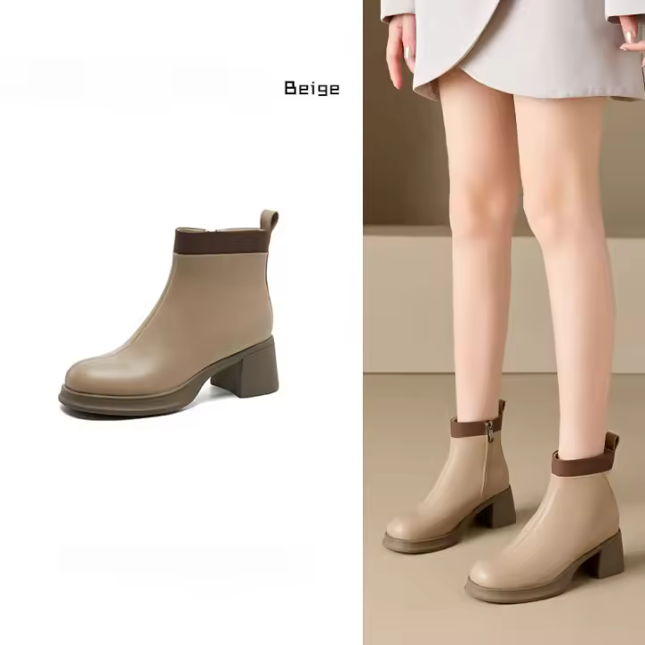 Botas Chelsea de tacón alto Botas de plataforma ajustadas - 1