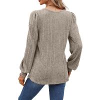 Camisetas de manga larga a la moda para mujer, jerséis informales, tops para mujer - details 6