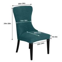 Funda de Silla de Comedor Suave Cubierta Elástica de Color Sólido con Espalda Alta - details 2