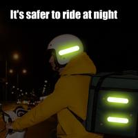 Tira de pegatinas reflectantes de colores para casco de motocicleta, marca de seguridad de advertencia, forma de llanta, tira reflectora de seguridad, accesorios - details 0