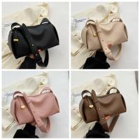 Bolso cruzado con patrón de lichi de gran capacidad, bolso de almohada, bolso de bola de masa de PU de Color sólido, bolso de compras de estilo coreano, bolso de hombro - details 4