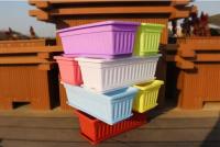 Contenedor de plantas para balcón, jardín, exterior, grande, rectangular, de plástico, para verduras, maceta cuadrada - details 2