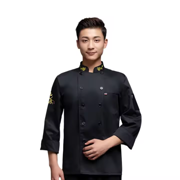 Ropa de trabajo de Chef para hombre, ropa de manga larga para otoño e invierno, Hotel, Catering, barbacoa, restaurante chino, cantina, cocina, ropa para mujer - 1