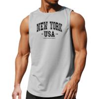 New York Usa Est 1788 Street City Letter Fashion Sports Tank Tops Men Summer High Quality Gym Clothing Bodybuilding Fitness Vest - details 6