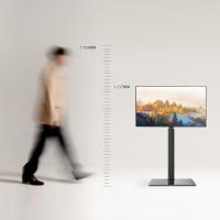Soporte TV de Pie Blanco Ajustable en Altura, Giratorio, Max VESA 600 * 400mm, Base de Cristal - details 12