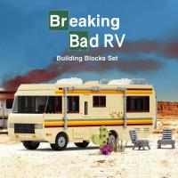 Bloques de construcción Breaking Bad Pinkman para niños, furgoneta blanca para armar, juguete de ladrillos, coche RV - details 0