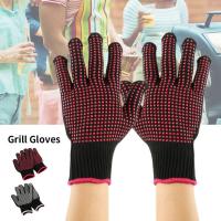 Guantes de silicona resistentes al calor, manoplas para parrilla, barbacoa, horno, 1 par - details 0