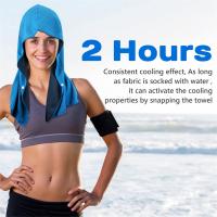 Toalla refrescante con capucha, toallas de refrigeración para cuello y cara, para Sauna, Yoga, Camping, entrenamiento, azul - details 2