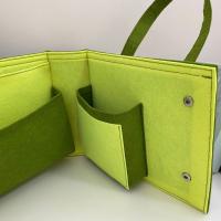 Bolsa de almacenamiento de fieltro de poliéster con botón a presión, divisor, bolsos de libros plegables portátiles, maletín de viaje reutilizable de gran capacidad - details 4