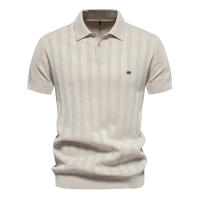 Polo de punto para hombre, manga corta y cuello vuelto, novedad - details 1