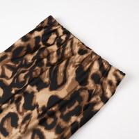BUNO-falda Midi ajustada de leopardo satinado a la moda para mujer, faldas elegantes Vintage de cintura alta elástica para mujer - details 4