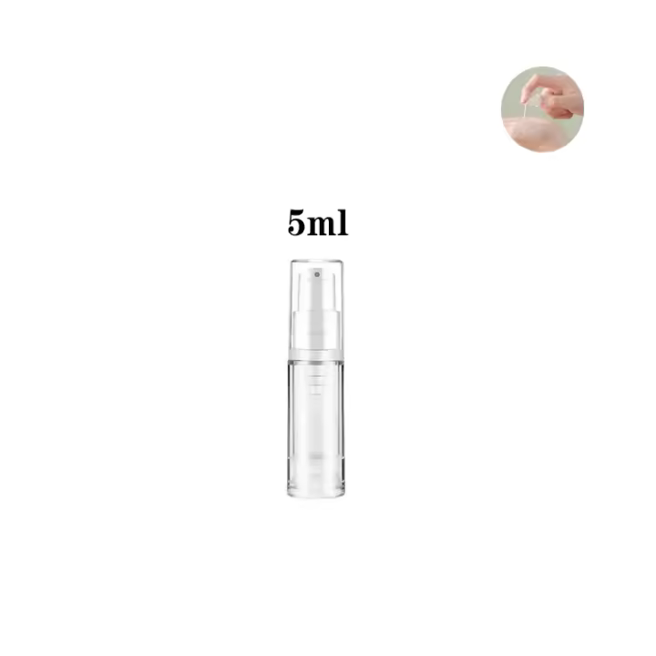 Botella pulverizadora de Perfume portátil para viaje, loción al vacío, crema para ojos, botella de recarga, tarro con bomba sin aire, viales de líquido, 5/10/15ml - 1