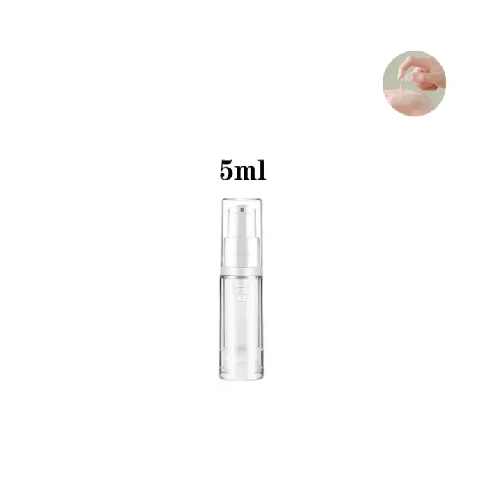 Botella pulverizadora de Perfume portátil para viaje, loción al vacío, crema para ojos, botella de recarga, tarro con bomba sin aire, viales de líquido, 5/10/15ml - 1