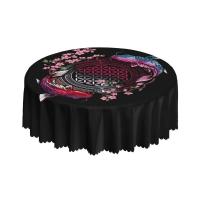 Mantel circular mandala, flor de loto de la vida, impermeable, resistente al aceite, 60 pulgadas, forma geométrica sagrada - details 22