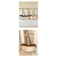 2025 nuevo nicho retro empalme bolsa de mano de lona de color contrastante bolso de gran capacidad bolso de hombro versátil - details 14