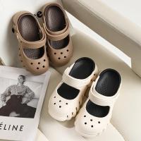 Zapatillas antideslizantes de EVA de verano para mujer, sandalias informales con agujeros para jardín, zapatos de suela suave para mujer, zapatos de bomba para interiores y exteriores para el hogar - details 10