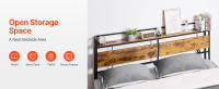 Cabecera SucceBuy para cama tamaño King - Altura ajustable con estante de almacenamiento, cabecera independiente tamaño King equipada con tomacorrientes y puerto USB para varios marcos de cama, en negro y marrón - details 3