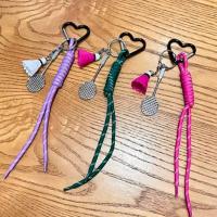 Llavero antipérdida para parejas de bádminton, colgante de cuerda trenzada para bolso, colgante de estilo deportivo, decoración de bolso, llavero con nudo, llave de coche - details 14
