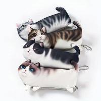 Cute Korean Cat Pencil Case - Student Stationery Bag, Cosmetic Bag, Coin Purse - details 0